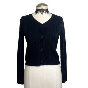 Soft Cozy Knit Button Down V Neck Cardigan Emo Grunge Gothic Bella Swan